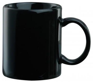 Becher Wiesbaden Keramik schwarz 350 ml mit Druck 
