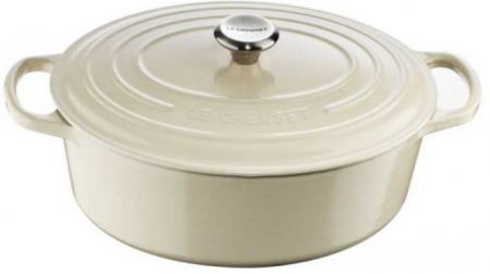 Le Creuset Bräter Oval Signature perlgrau 31 cm 