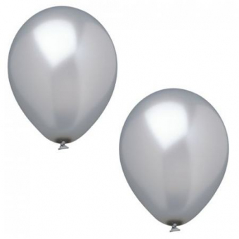 Luftballons silber, 120 Stück 