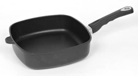 AMT Profi Eck-Pfanne Aluguss hoch Induktion 26 x 26 cm / 7 cm hoch mit abnehmbaren Griff