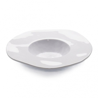 Melamin Ruffle Round Pasta-/Suppenteller 30,5 cm, weiß Q Squared 