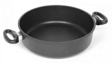 AMT Profi Schmortopf Aluguss  Ø 32 cm/ Boden 8 cm hoch, 5,5 l, 3 Stege 