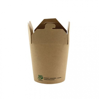 Snackboxen, Pappe "pure" eckig, 230 ml "100% Fair" Papstar 