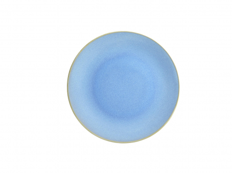 Teller flach 27 cm HELLBLAU Ossia Mäser Restbestand 6 Stück 