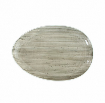 Teller oval 31 cm grey Geschirrserie B-RUSH Tognana ab 96 Stück