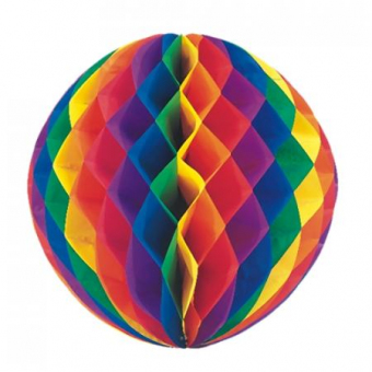 Wabenball Regenbogen 60 cm, 5 Stück 