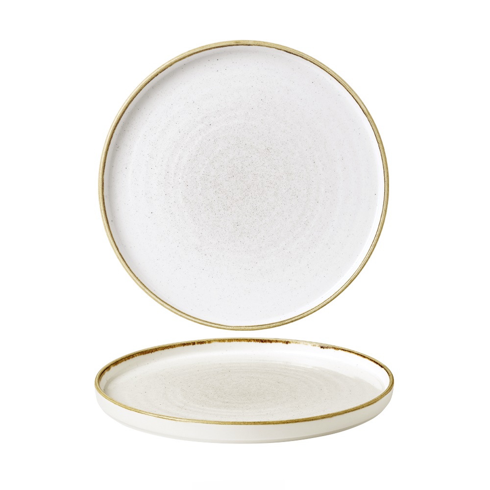Churchill STONECAST Coupe Plate Barley White Platte Porzellan 21,7 cm weiß 