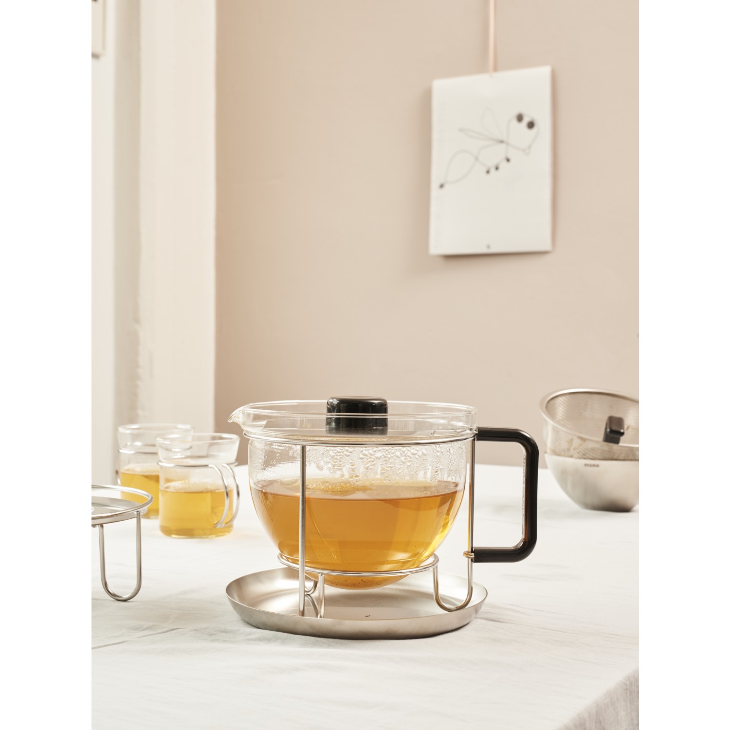 Teiera Mono Classico Con Vassoio | Design Tassilo Von Grolman | Incl. Filtro
